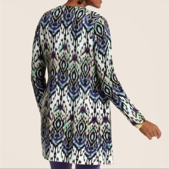 Chico’s Daring Diamond Deidra duster Sz M / 2 - Picture 2 of 16